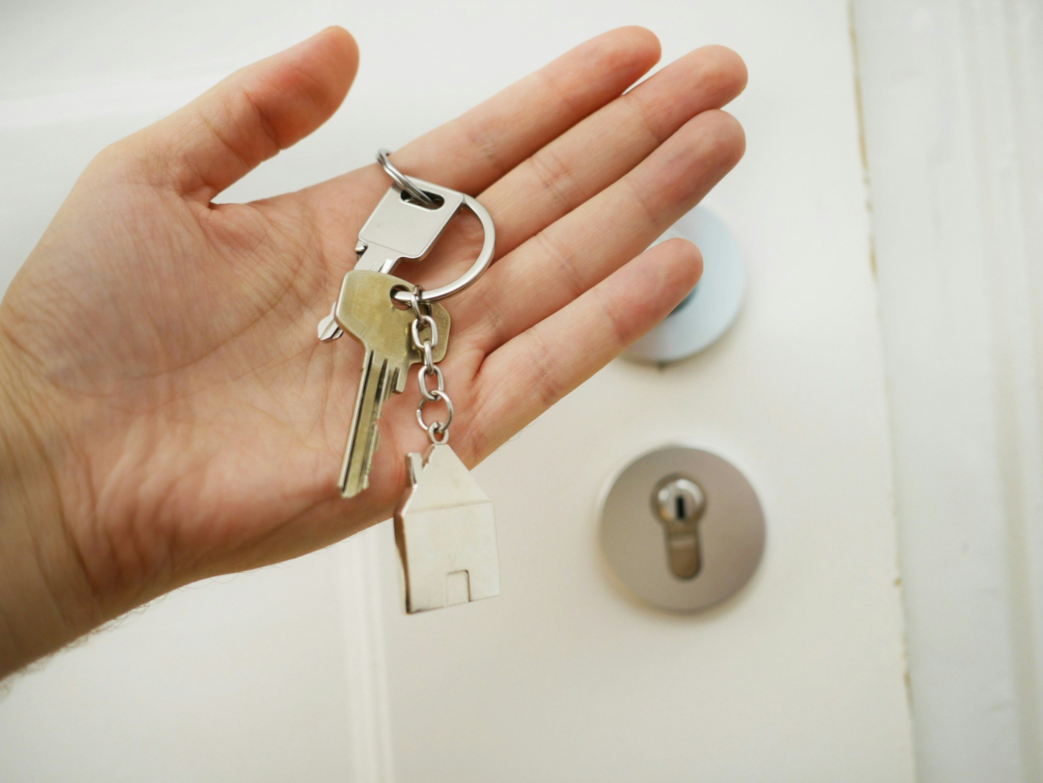 House keys held by front door House keys held by front door